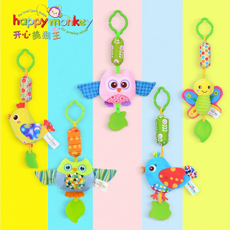 Happy monkey Игрушки для малышей от 0 до 3 лет плюшевая кровать висячая сочувствие