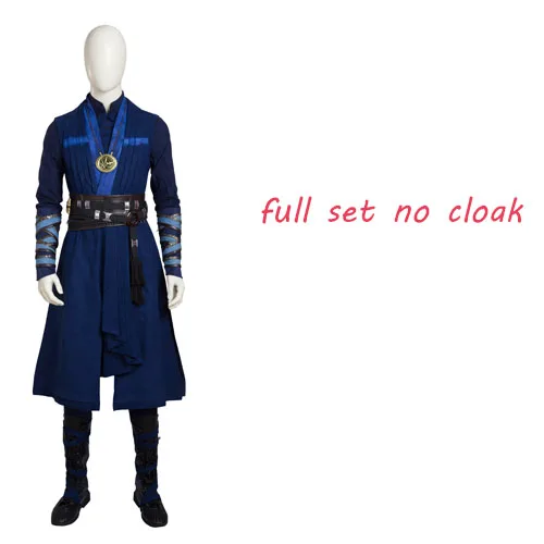 Full no Cloak Костюм Доктора Стрэнджа, Мстители, война бесконечности, доктор Стивен Стрэндж, карнавальный костюм на Хэллоуин, супергерой, косплей костюм для мужчин - Цвет: Full no Cloak