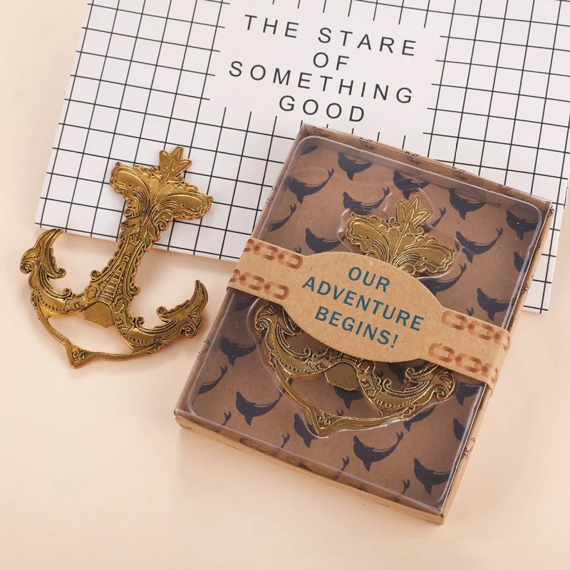 Пиратский парус Винтаж золотой якорь открывалки для бутылок творческие свадебные сувениры и подарки быстрая доставка WB708