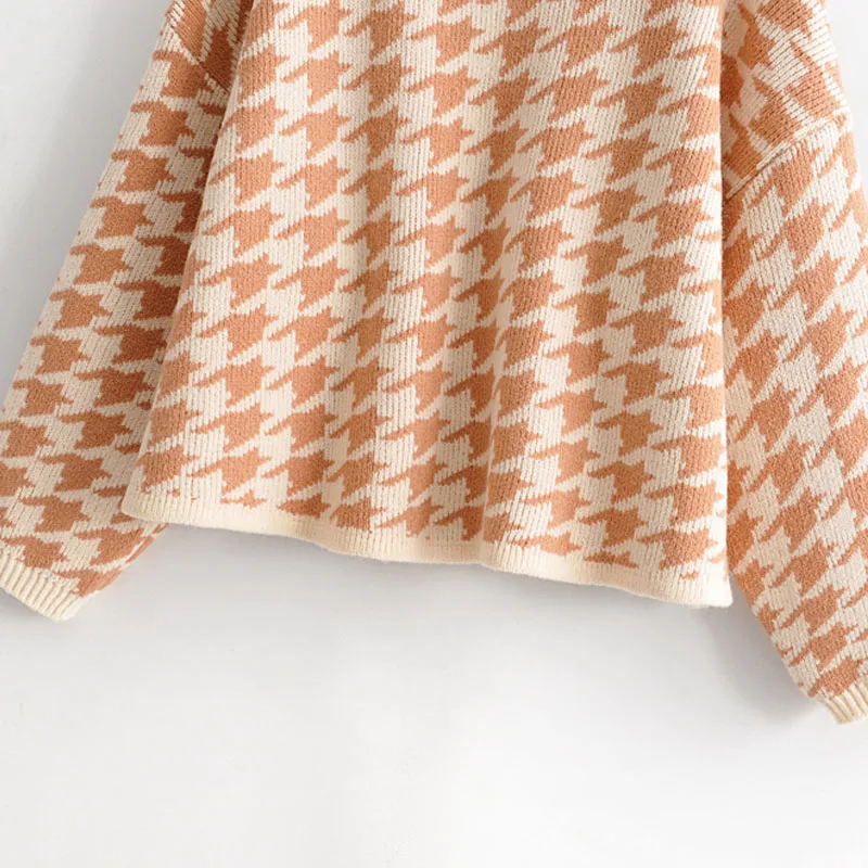 Женский Осенний теплый пуловер с длинными рукавами и круглым вырезом свободный