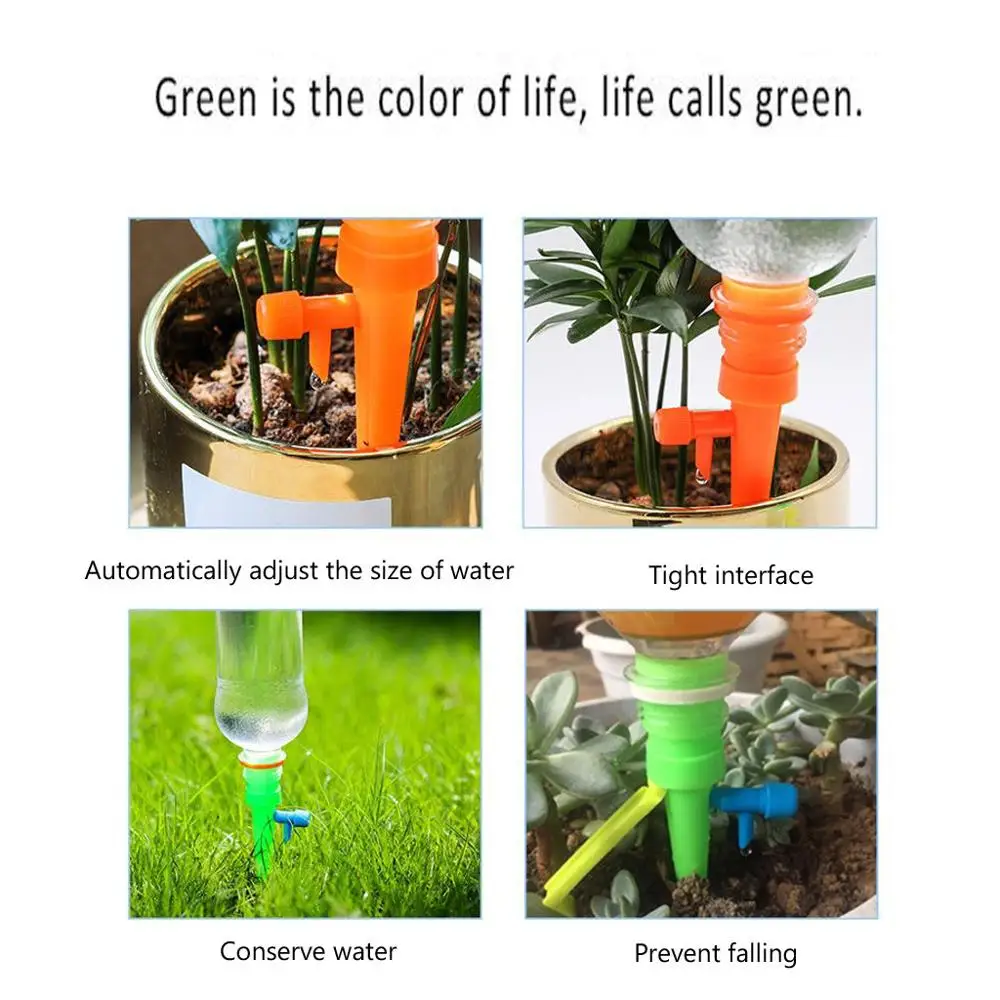 

18pcs Self-contained Auto Drip Irrigation Watering Potted System Automatic Watering Spike Kit for Plants Flower Indoor &jw