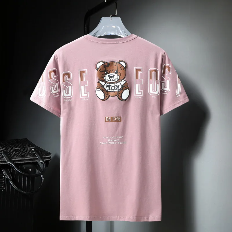 Мешковатая футболка 10XL размера плюс мужская летняя с коротким рукавом модная