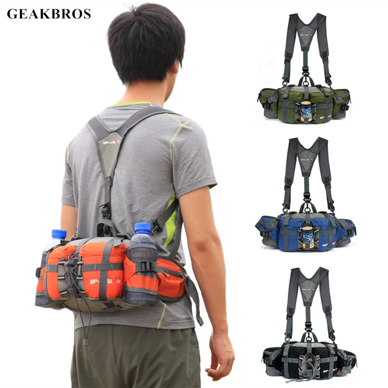 Light Running Waist Bag Outdoor Sports Camping Backpack Hiking Cycling Fishing Waterproof Water Bottle Bag Riding Travel Pack