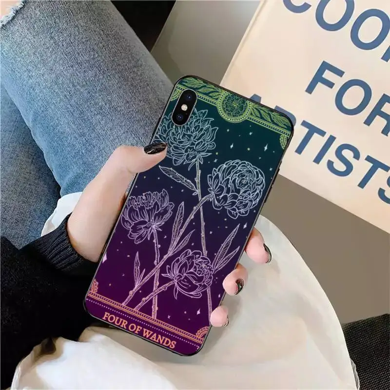 

Skull Tarot Moody Tarot Phone Case for iPhone 11 12 pro XS MAX 8 7 6 6S Plus X 5S SE 2020 XR mini
