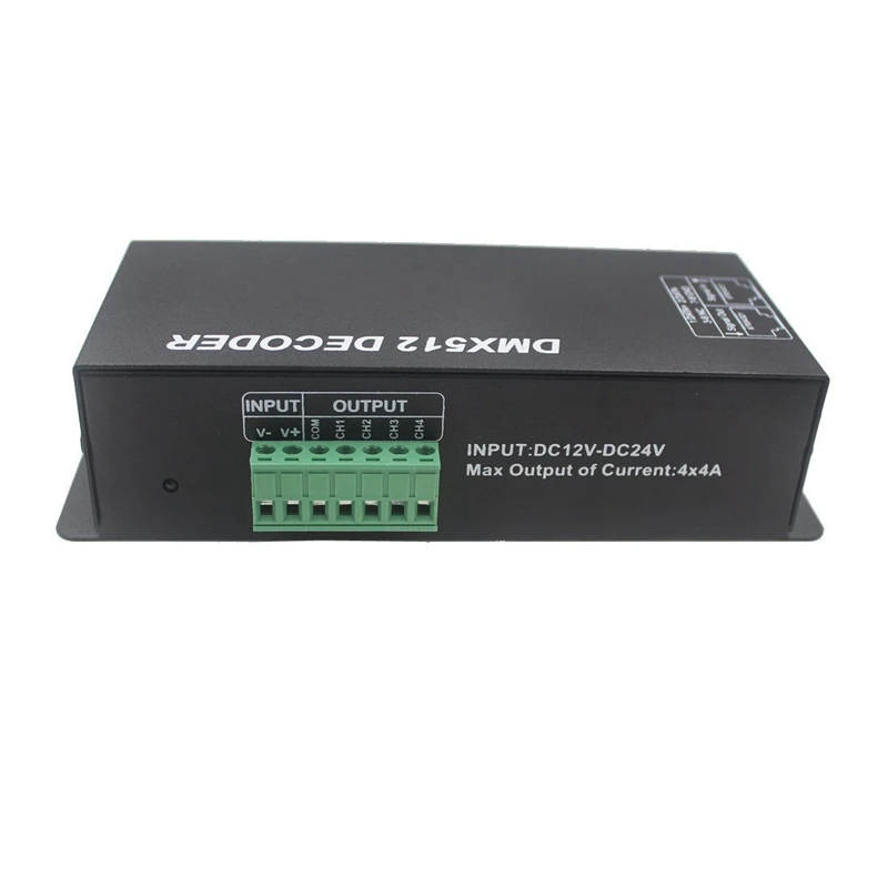 4CH RGBW DMX 512 декодер светодиодный контроллер 4 канальный x 4A для полосы светильник DC12