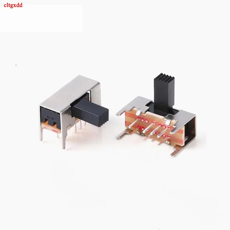 Панель PCB 8 Pin 3 положения 2P3T DP3T 100 шт. переключатель скольжения боковая ручка