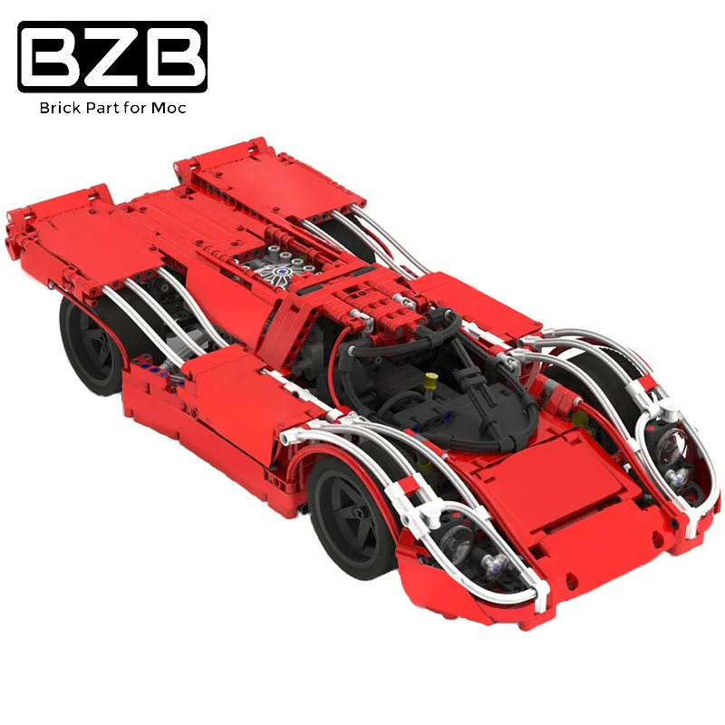 

BZB MOC City Speed Racing High-tech Super Sports Car Creative Car Building Block Model Kids Toys Boy DIY Brick Parts Best Gift