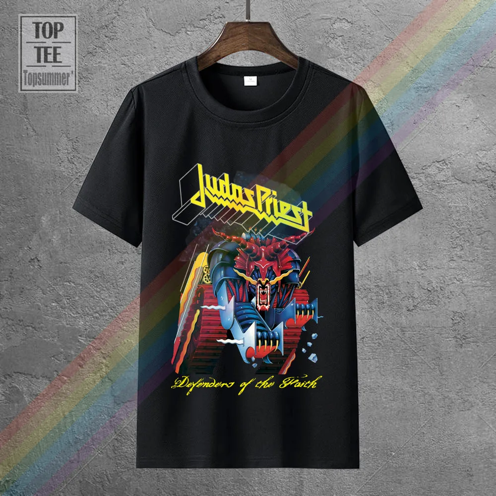 

Official Judas Priest Defender Of The Faith T-Shirt British Steel Demolition Fan
