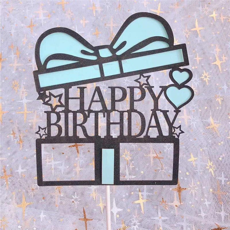 6 шт. авторское украшение торта вставная коробка happybirthday креативная карта