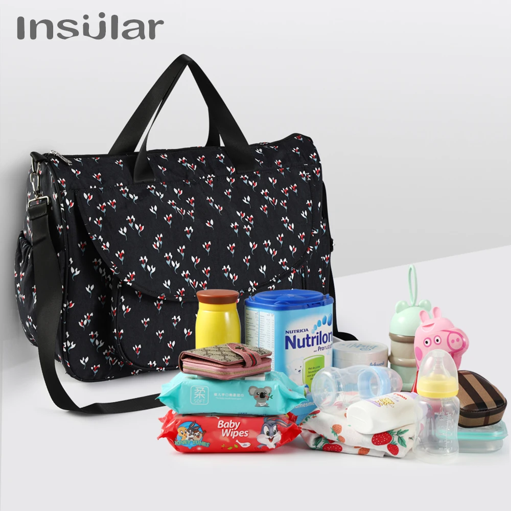 Цветочные Детские Пеленки сумки большой емкости водонепроницаемый мумия