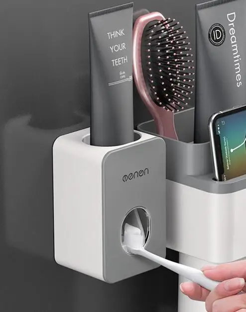 squeezer Магнитный держатель зубной щетки с зубной пастой соковыжималка с чашками аксессуары для ванной комнаты хранение ногтей Бесплатные творческие домашние инструменты - Цвет: squeezer