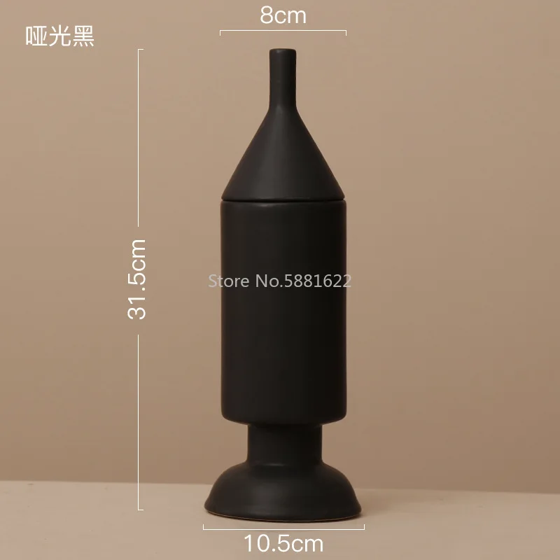 

Nordic Ceramic Vase Morandi Crafts Coffee Table Decor Vase Artwork Living Room Flower Vases Home Decoration Accessories Modern