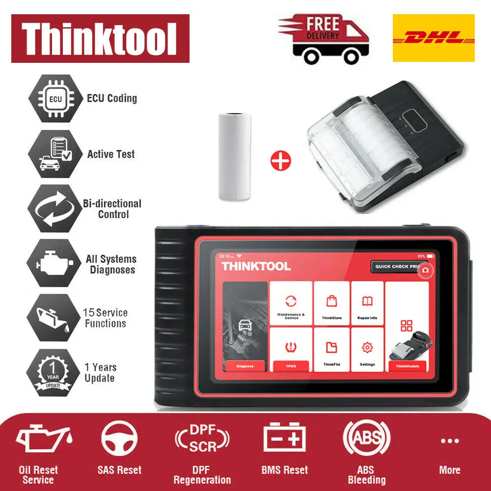 Диагностический сканер THINKCAR OBD 2 профессиональный прибор для диагностики автомобиля кодирования ECU масла EPB