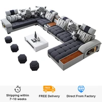 fabric sofa modern minimalist size apartment chaise living room combination nordic england new lu technology cloth sofa