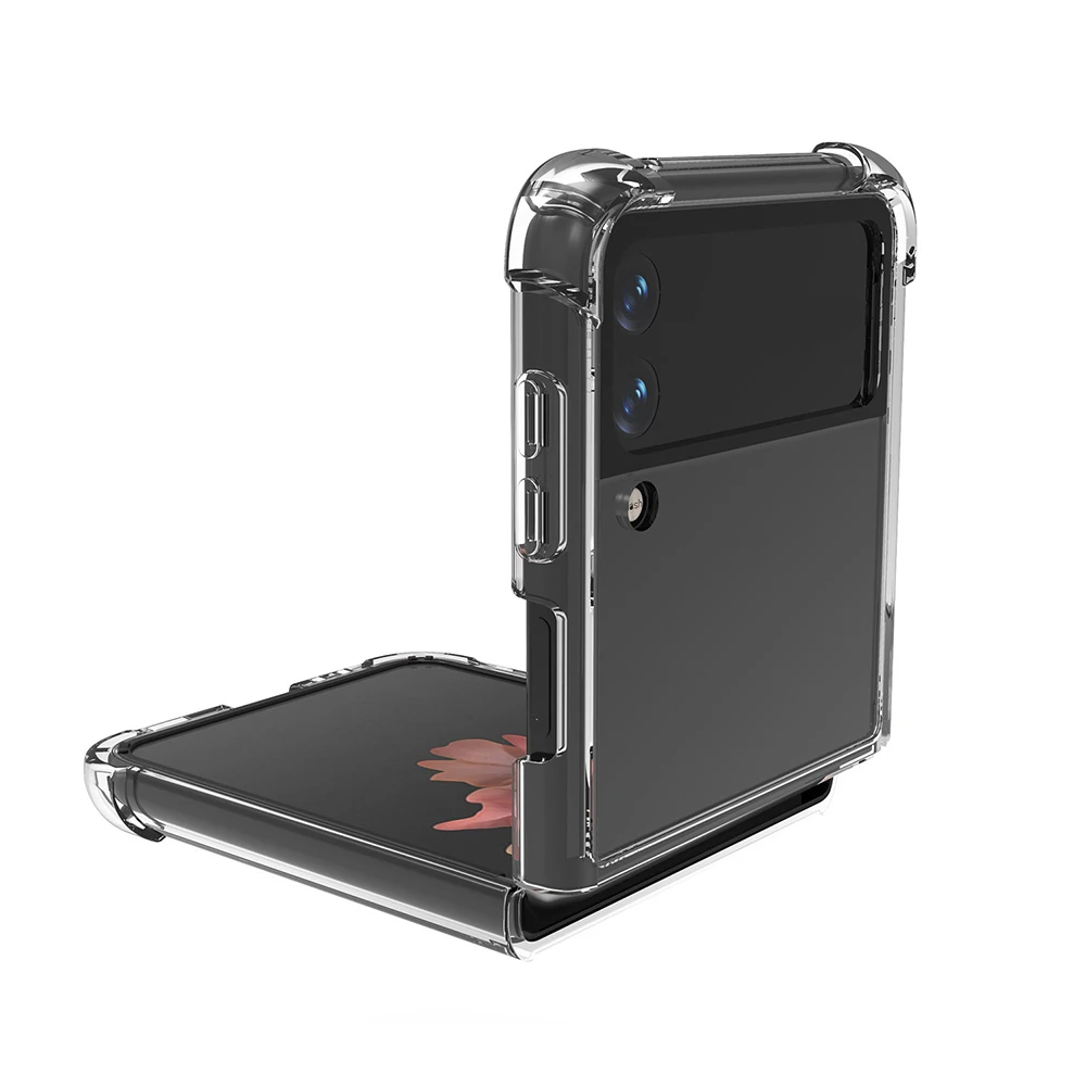 Luxury Case For Samsung Galaxy Z Flip 3 5G Funda Z Flip3 Clear PC Hard Shockproof Back Phone Coque Shell Granite Marble
