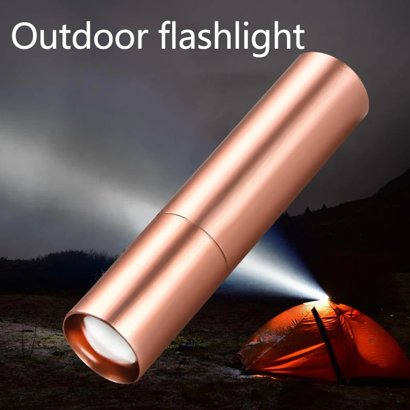 

Mini LED Flashlight Tube USB Power Bank Strong Light Small Flashlight Flashlight Multi-Function Zoom Lighting Flashlight Outdoor