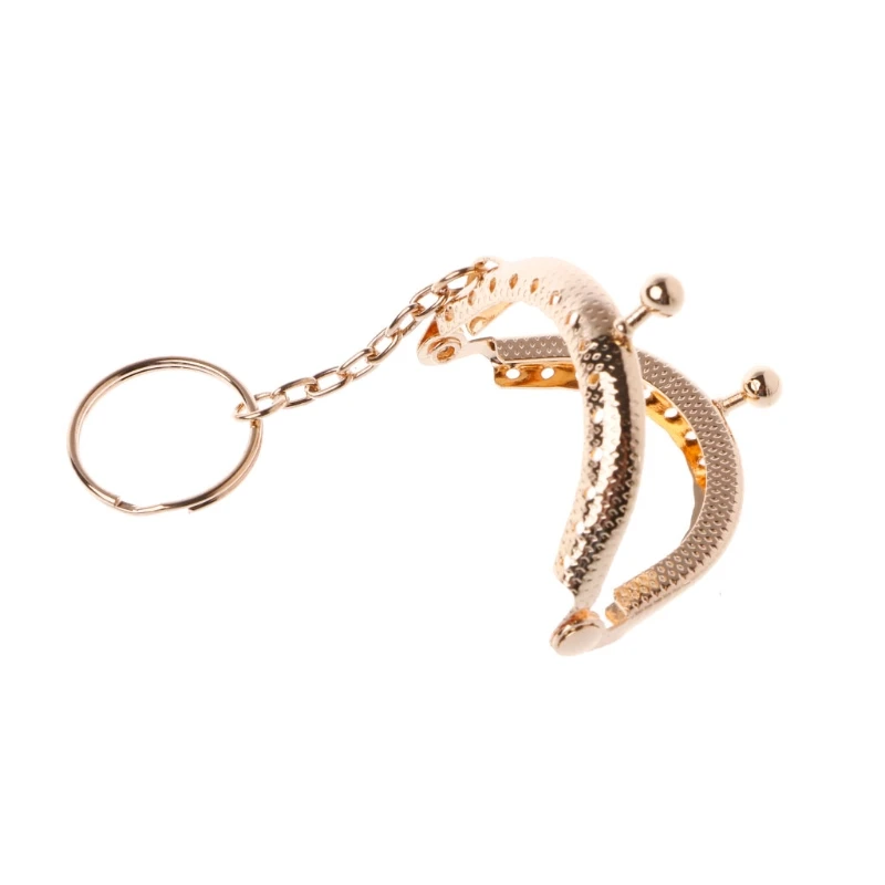 

1PC Coin Purse Bag Arch Frame Kiss Clasp Lock With Key Ring DIY Craft 5cm