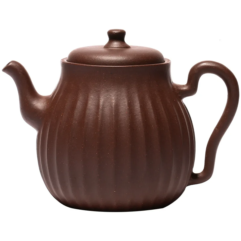 

Zisha teapot Yixing origin brocade high round teapot household teapot
