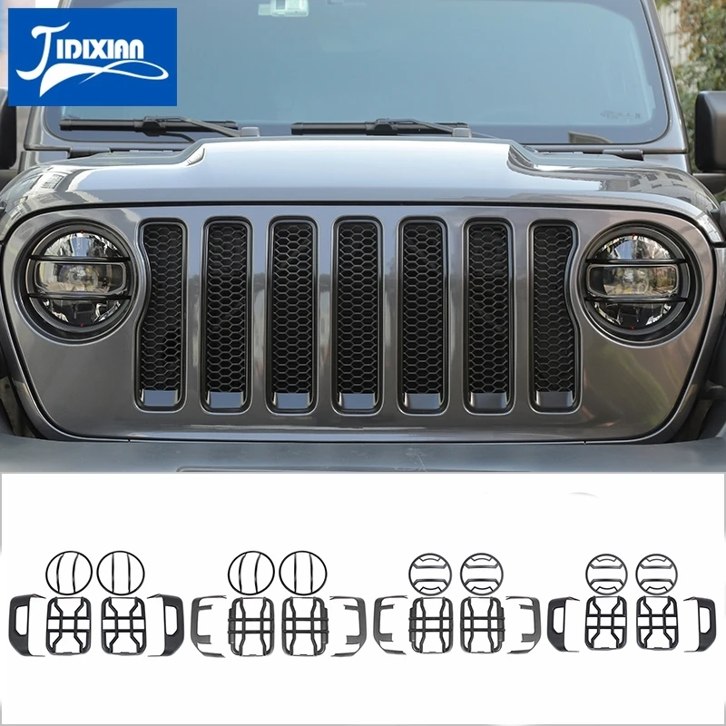 

JIDIXIAN Car Headlight Tail Light Lamp Decoration Cover Sticker for Jeep Gladiator JT 2018 2019 2020 2021 Accessories