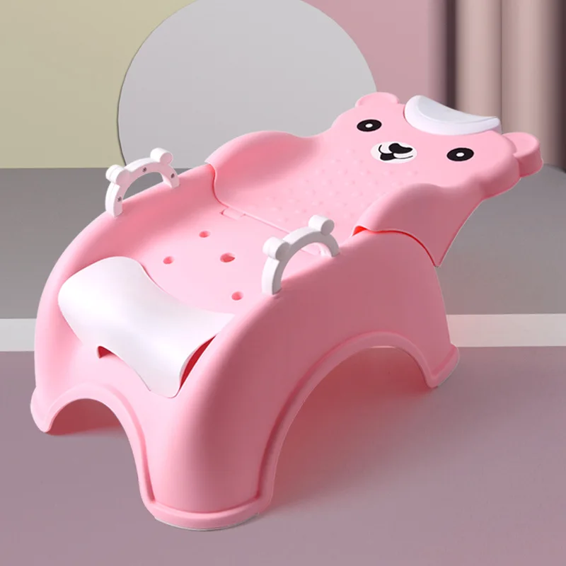 

Foldable baby shampoo chair children 's shampoo reclining chair children's plus size shampoo artifact