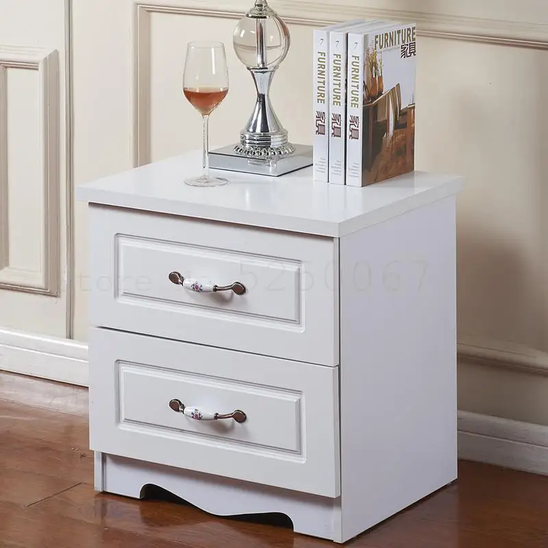 Европейская Ночная подставка современная и сдержанная тумбочка матовая белая