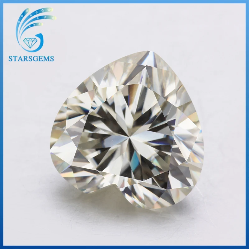 STARSGEM сердце shpat Тест Положительный VVS 10*10 мм Свободный Муассанит 4ct для
