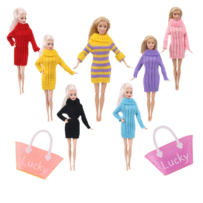 

Long Sleeve Sweater Pure Cotton Handmade Doll Clothes For Barbies Doll Outfit Accessories Our Generation Festival Gift,Girls Toy