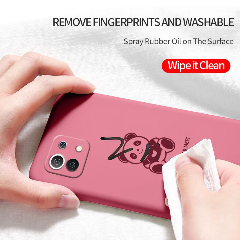 

Thin Women Panda Pattern Case For Xiaomi Mi 11 10T 10 9 lite Pro 9T Note 10 Redmi Note 9 9T 8 8Pro 7 7Pro K30 K20 Liquid Silicon