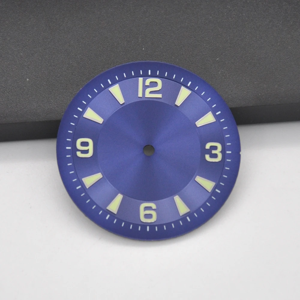 Детали часов 33 5 мм синий циферблат часы светящиеся циферблаты лицо Fit Miyota 8205/8215/821A