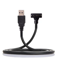 cysm usb 3 0 to 90 degree up angled micro usb screw mount data cable 1 2m for industrial camera