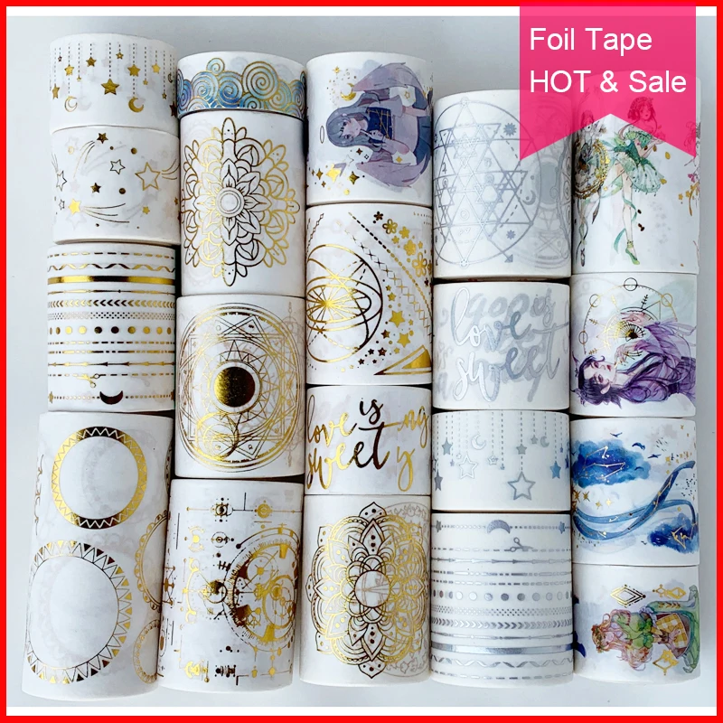 

Free shipping,Foil washi tape,Foil Tape,DIY craft Scrapbooking tape,Scrapbook Diary craft,Many Coupons & patterns.HOT & Sale