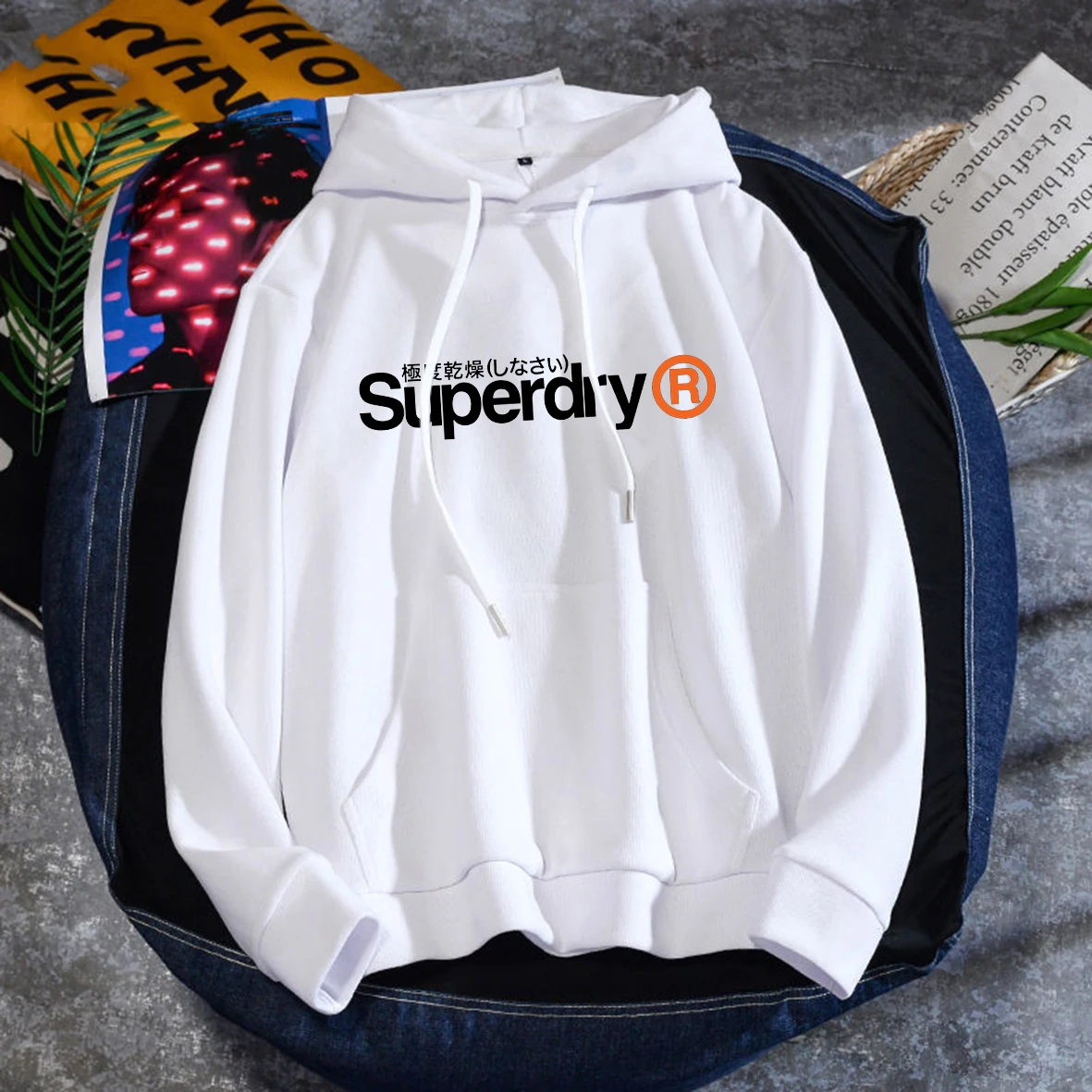 

Superdryer Fashion Men/women Hoodie Spring Autumn Pullovers Sweatshirts Solid Color