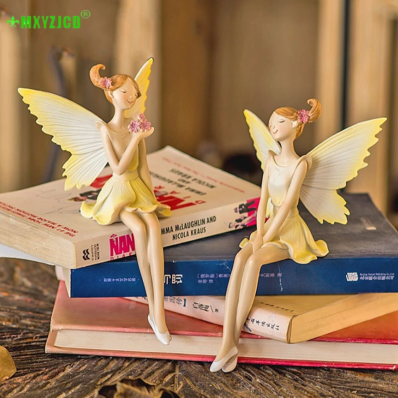 Садовые висячие ноги куклы Ангел украшения Модные маленькие скульптура для