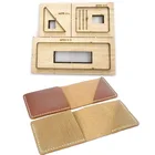 Японское стальное лезвие сделай сам, простой маленький держатель для карт, кошелек, кожаное ремесло, деревянный нож для высечки, набор инструментов