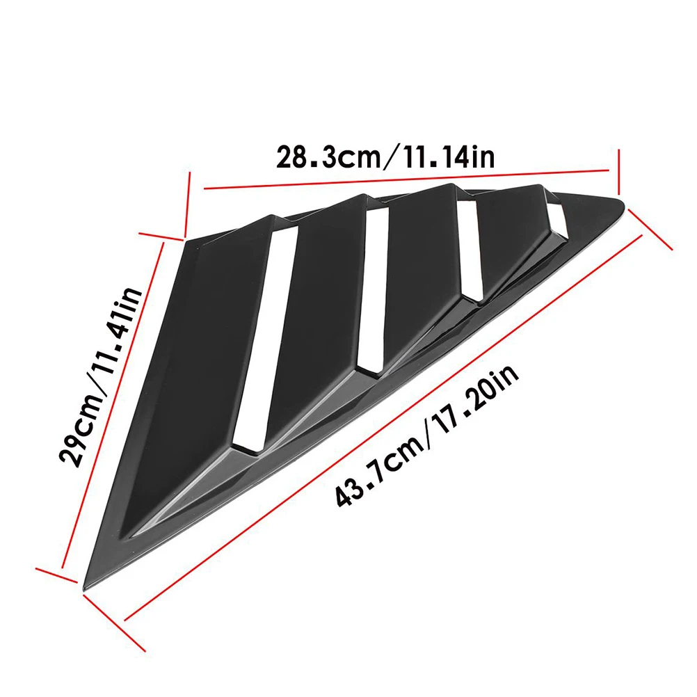 1 пара профессиональные черные жалюзи на заднее окно из АБС пластика для
