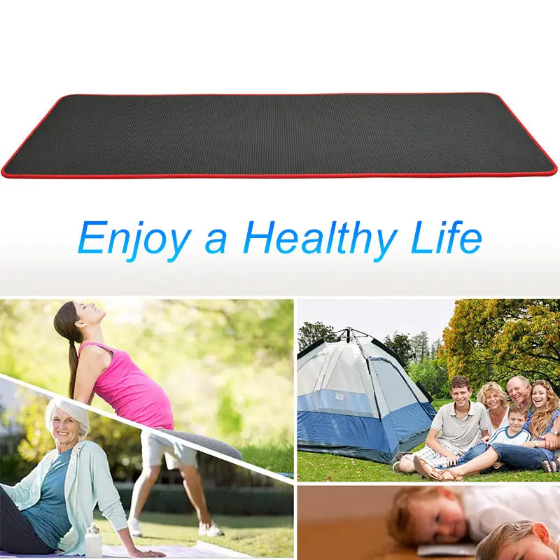 

10 mm Extra Thick Non-slip Yoga Mat Natural Rubber NBR Fitness Sports Gym Pilates Pads Gift Yoga Mat Bag