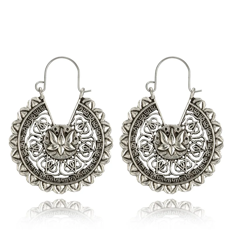 Ретро этнические серьги Jhumka Jhumki из Индии женские подвески в античном стиле