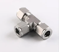od 4 6 8 10 12 14 16mm stainless steel 316 swagelok tube union tee compression fitting