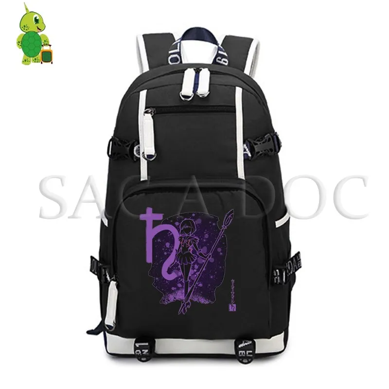 Флуоресцентный рюкзак с аниме Сейлор Мун/Сатурн для женщин и мужчин школьный