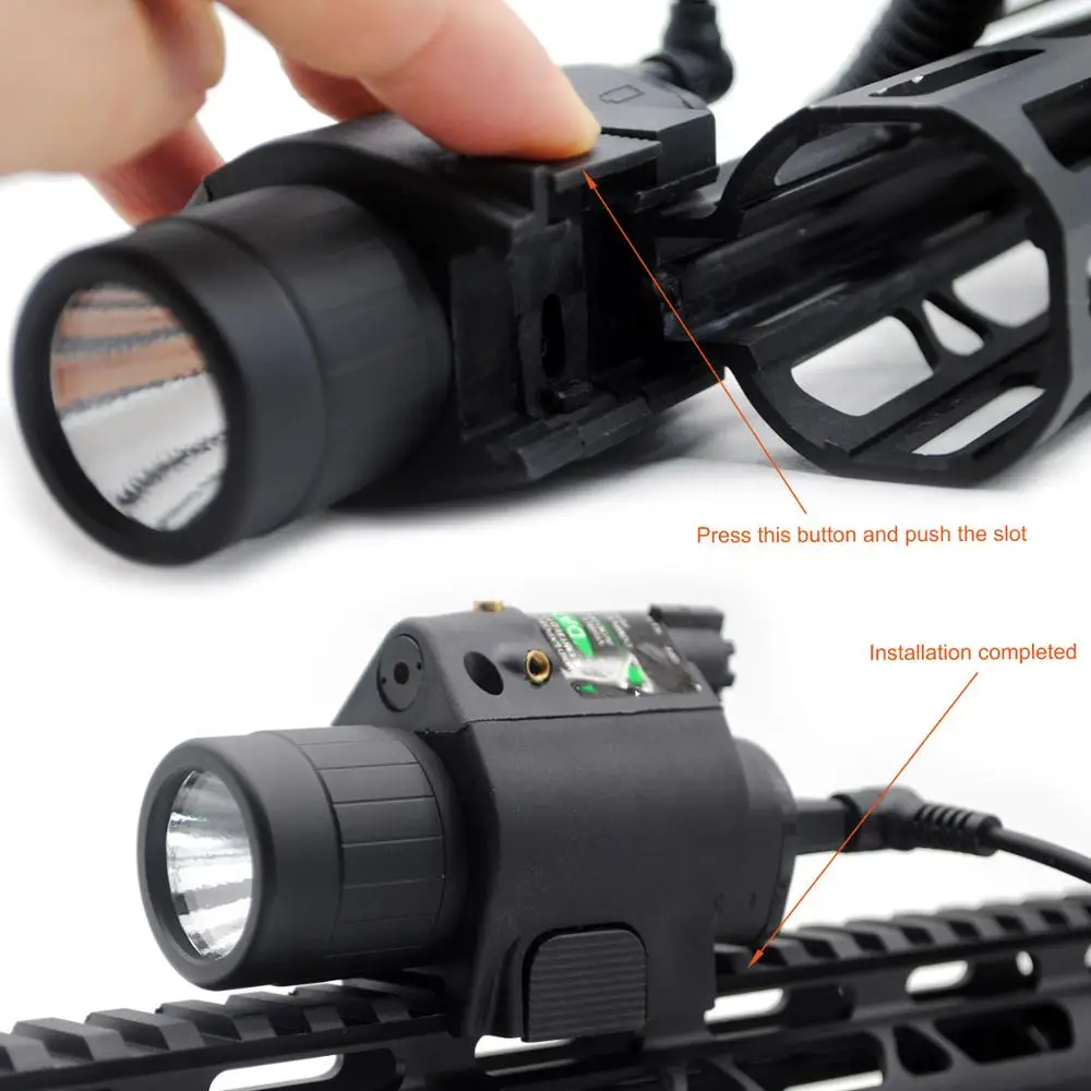 

TriRock Green Dot Laser & LED Flashlight Torch Sight Scope Rifle/Gun Hunting Mount Combo With 20mm Picatinny Rail