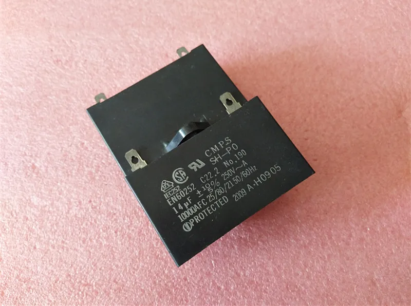 

Original capacitor CMPs sh-po 14uf250v 14U 250VAC washing machine flat car starting capacitor