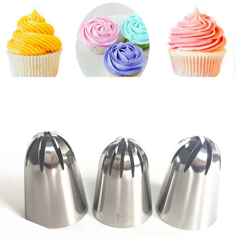 

HMZCN #901 #902 #903 #904 Cake Decorating Pastry Piping Nozzle Icing Tips Bakeware Kitchen Cookies Tools Stainless Steel
