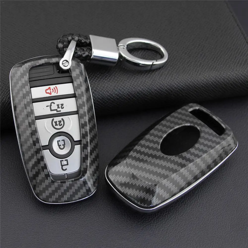 

Key Case Fob Bag Holder ABS Hard Shell Cover Parts Fit For Ford Explorer Mustang Ecosport F-150 F-250