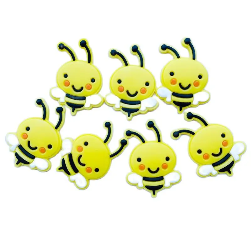 40 штук Новинка Kawaii мягкий клей мультфильм пчела плоский DIY Искусственный Лук для