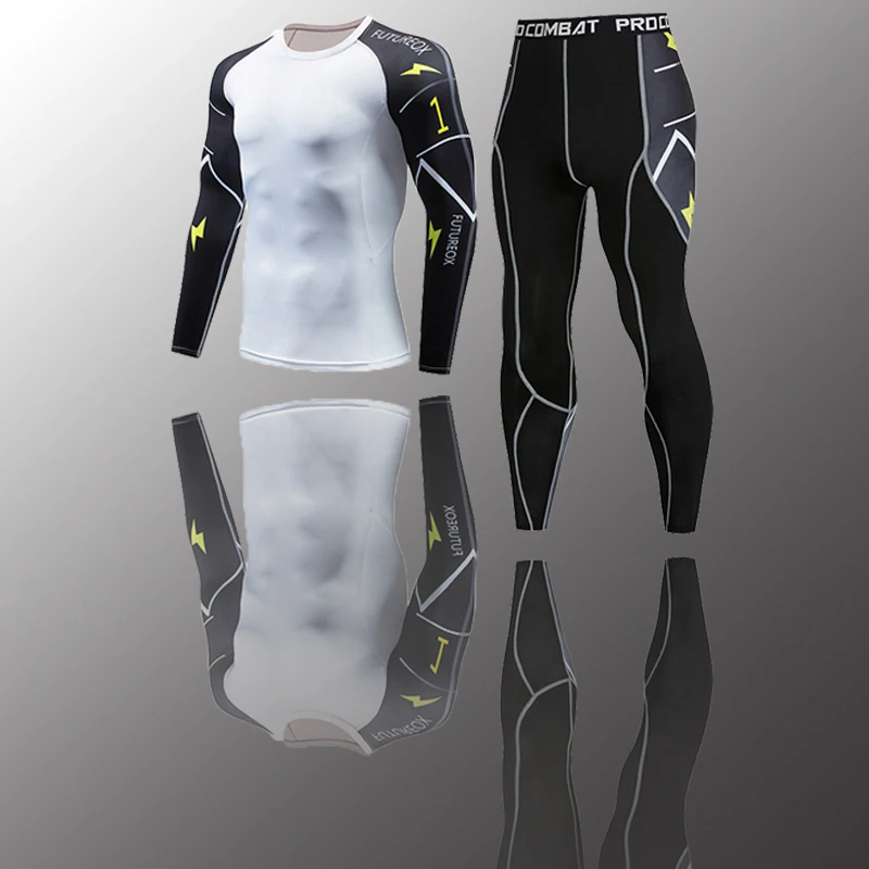 

2021 New Men's sportswear suits compression gym tights training suits exercise jogging sports suits running men's sportswear
