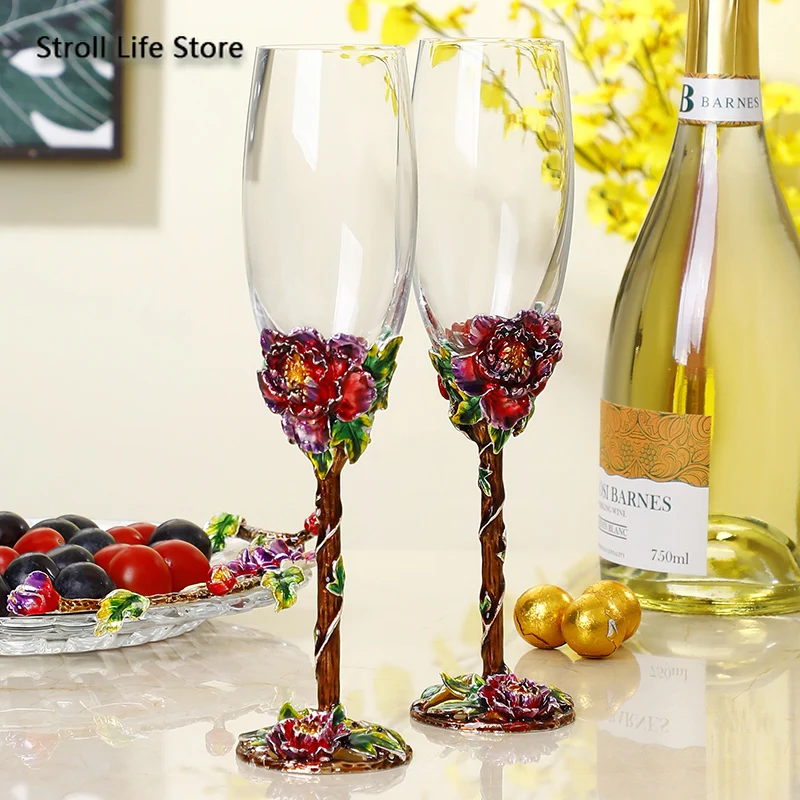 Креативные эмалированные хрустальные бокалы для шампанского в европейском
