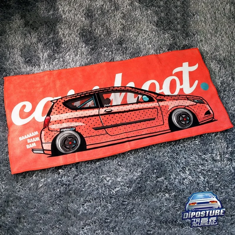 Горячая 1 шт. HellaFlush стиль Автомойка мягкая чистка Авто уход за автомобилем Детализация ткани для Hoonigan JDM вентиляторы полотенце для мойки авто