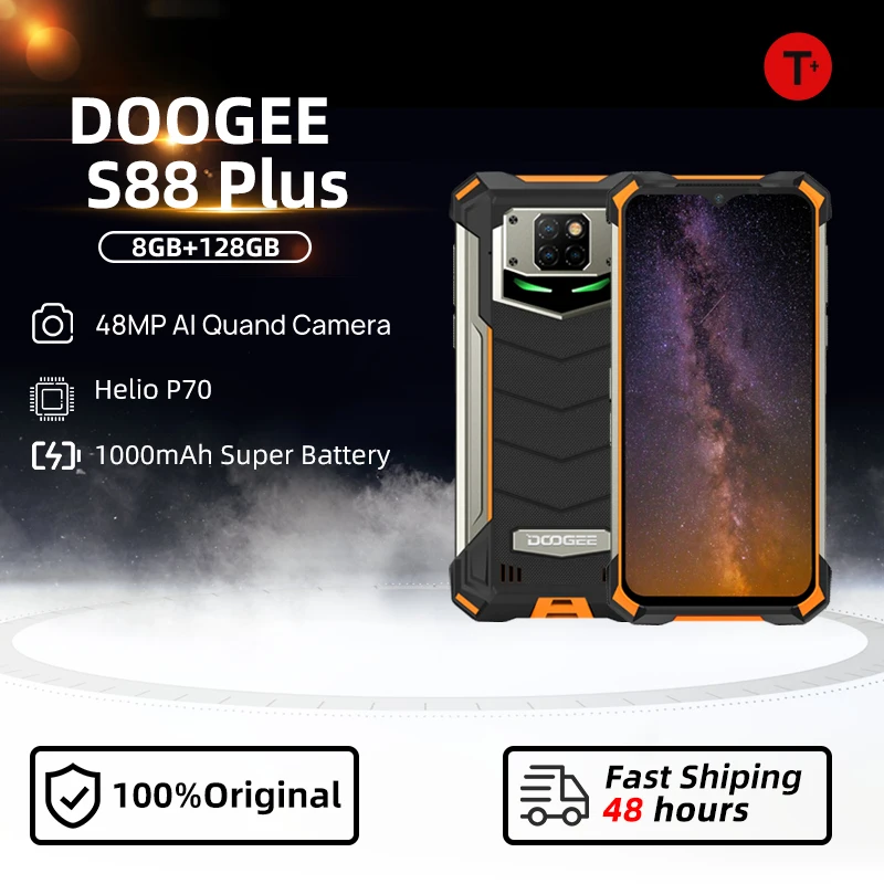 Прочный телефон DOOGEE S88 Plus основная камера 48 МП 8 ГБ ОЗУ 128 Гб ПЗУ смартфон Helio P70