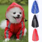 Дождевик светоотражающий для маленьких собак и кошек, водонепроницаемый дождевик с капюшоном, сетчатая одежда для домашних питомцев