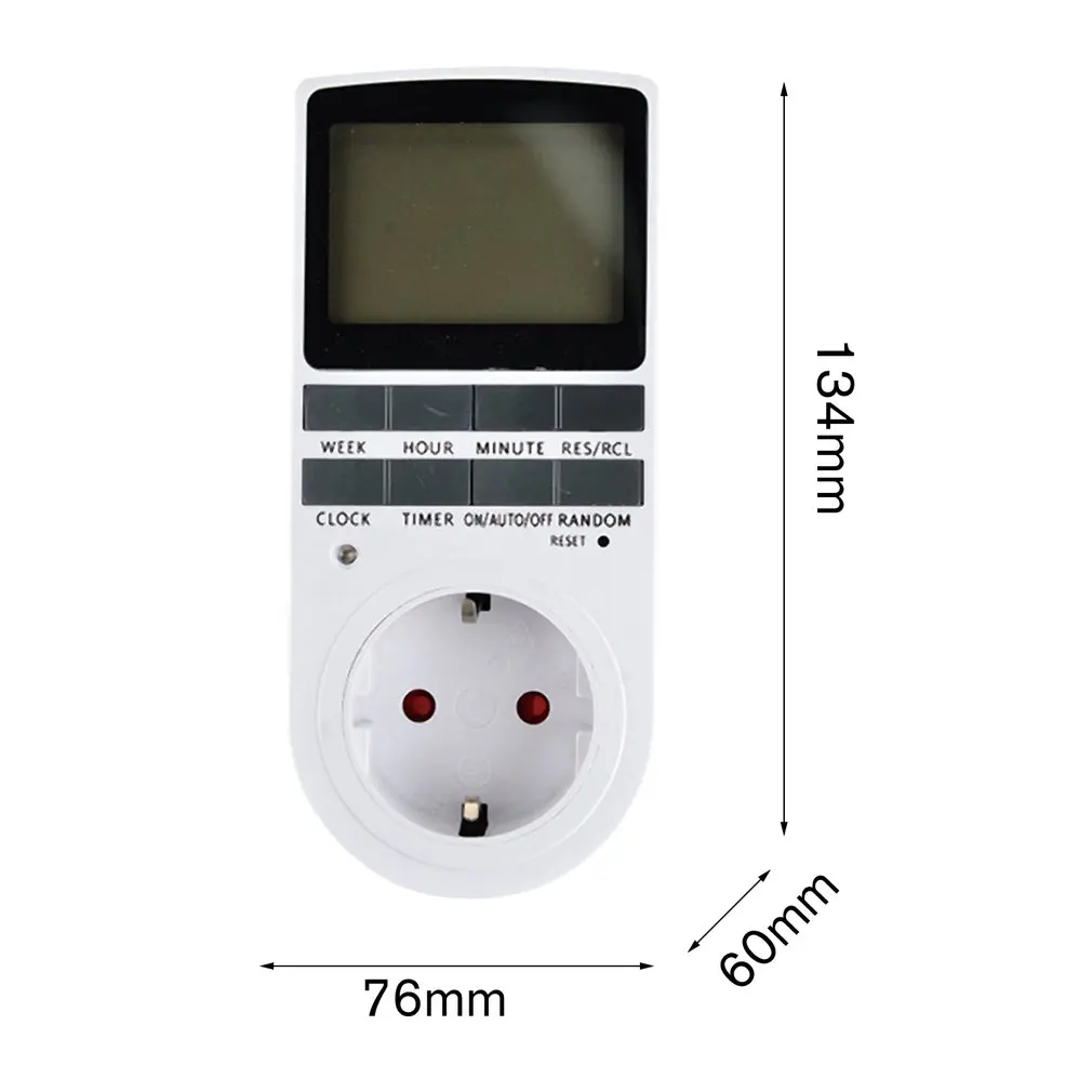 

Digital LCD 230V Timer Switch Socket Outlet Plug-in 7 Day 12/24 Hour Programmable Time Control for Kitchen Electric Appliance